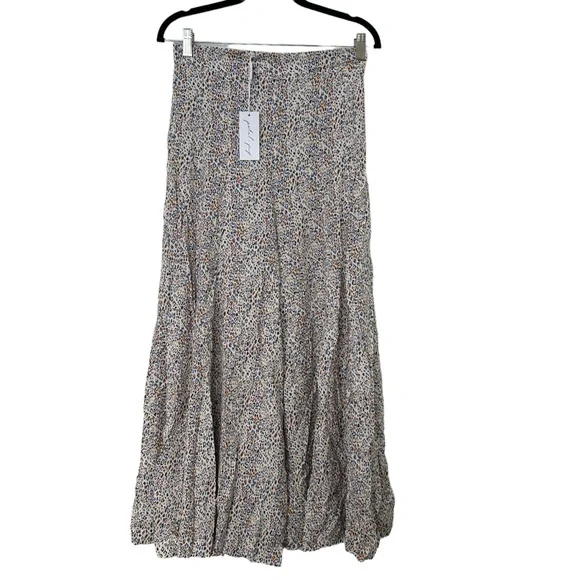 NWT Petal & Pup AXEL wide leg pull on cream leopard print pants size medium - Picture 2 of 8